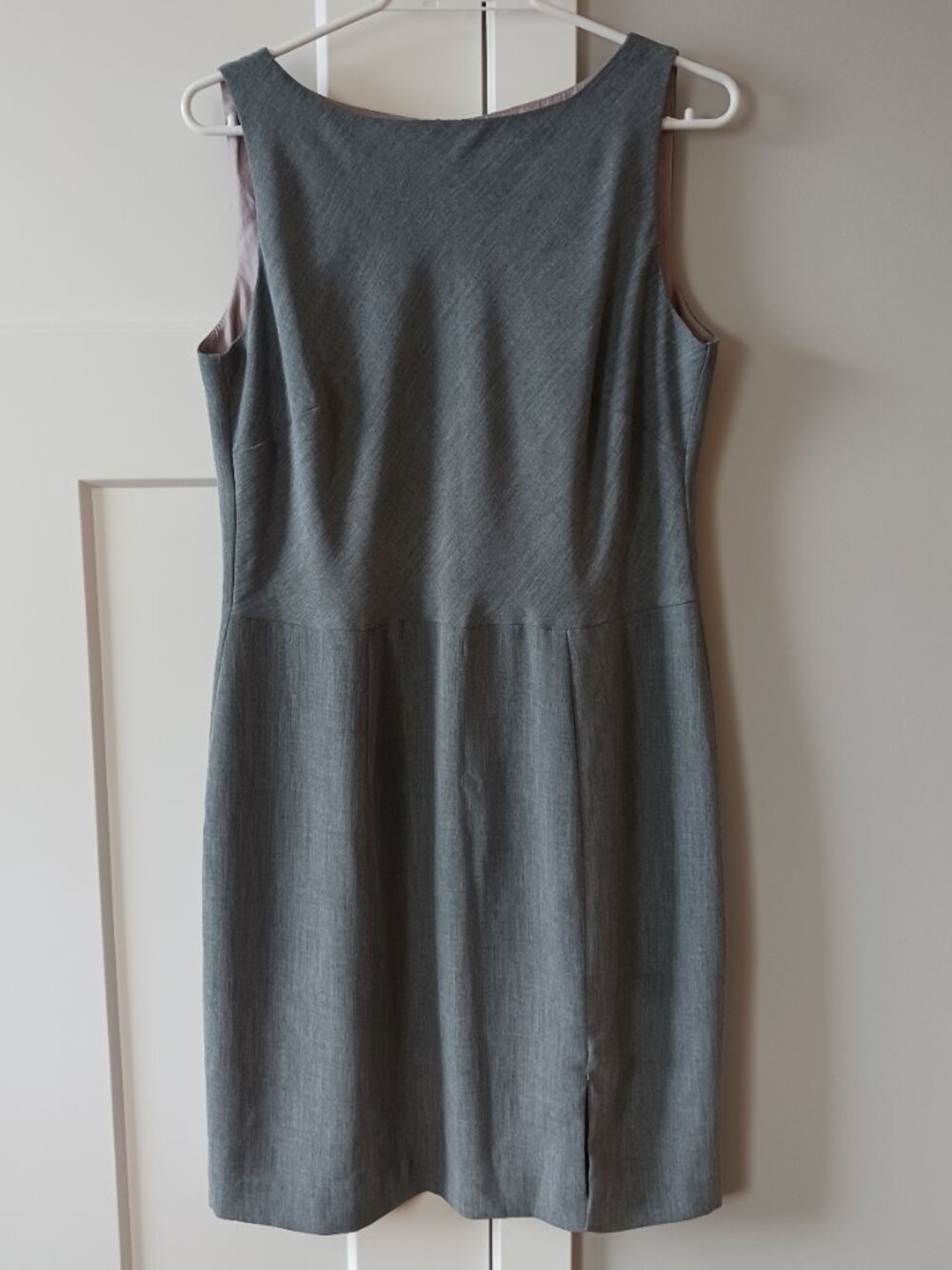 Sleek Grey Office Wear Dress